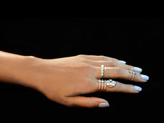 La Croce Diamond and Pearl Ring
